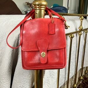 Coach Vintage Red Station Bag